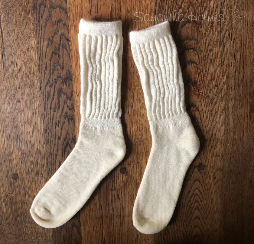 Rib Cushion Alpaca Socks by Samantha Holmes